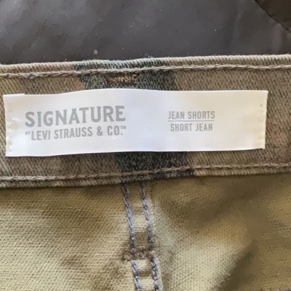 Signature Brown Jean Shorts Modern Camo Levi - Picture 7 of 8